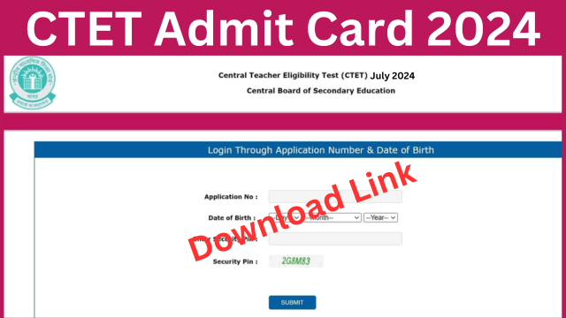 CTET Admit Card 2024