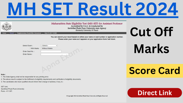 MH SET Result 2024