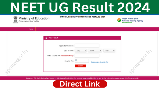 NEET UG Result 2024: Direct Link to Download Score Card, Cut Off Marks ...