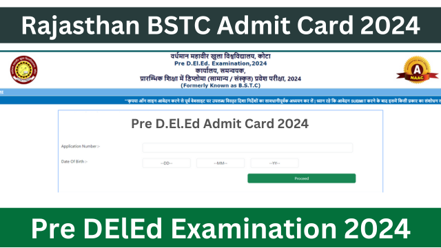 Rajasthan BSTC Admit Card 2024