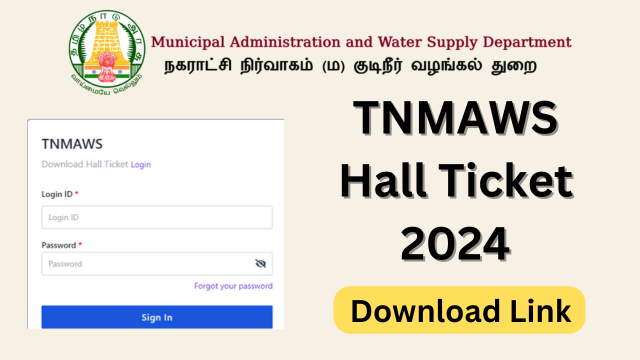 TNMAWS Hall Ticket 2024