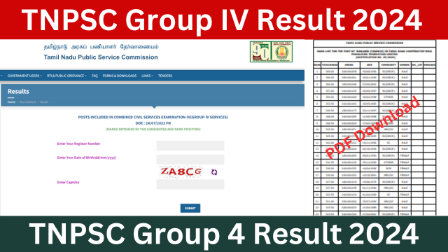 TNPSC Group 4 Result 2024